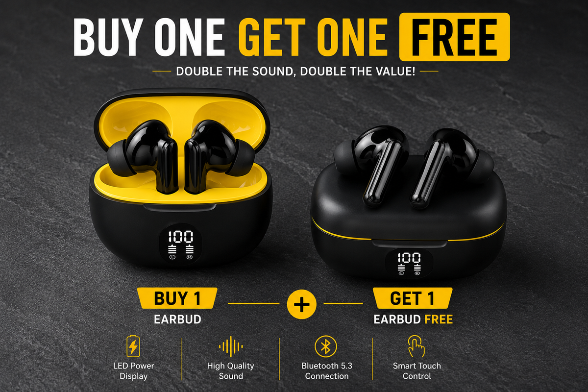 Premium TWS Wireless Earbuds β Buy 1 Get 1 FREE | Bluetooth Earphones with Charging Case