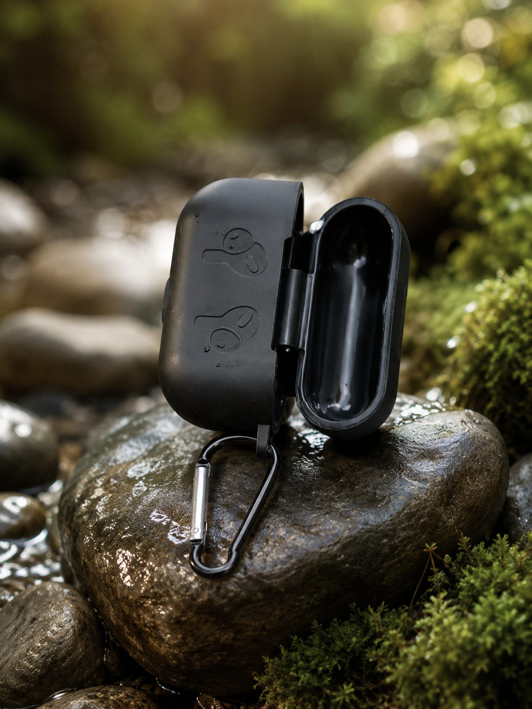 Premium Matte Black Wireless Earbuds Case – Cyberpunk Edition