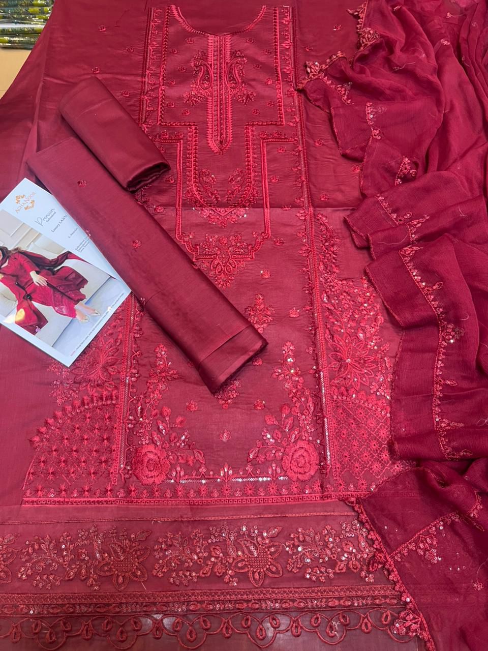 Fine Quality Lawn with Chiffon Emb Dopatta*