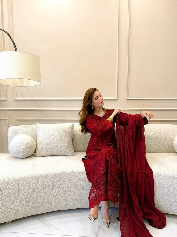 Fine Quality Lawn with Chiffon Emb Dopatta*